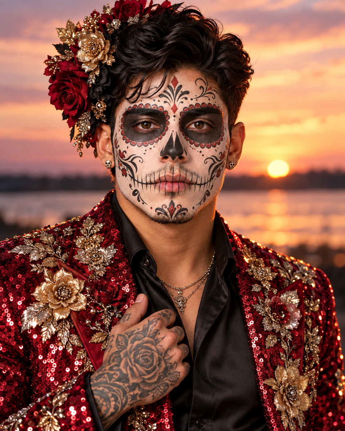 Crimson Calavera Couture