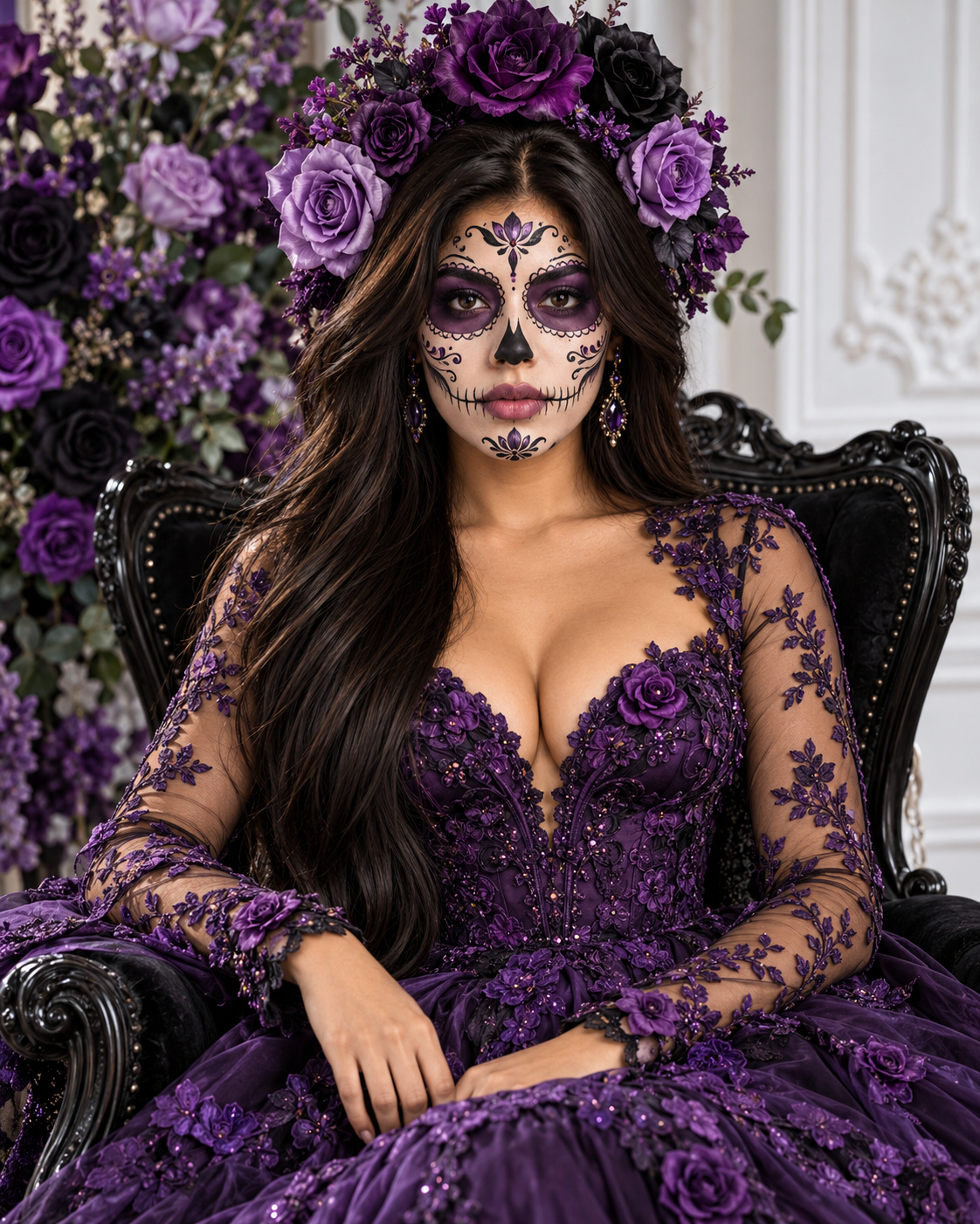 Violet Calavera Elegance