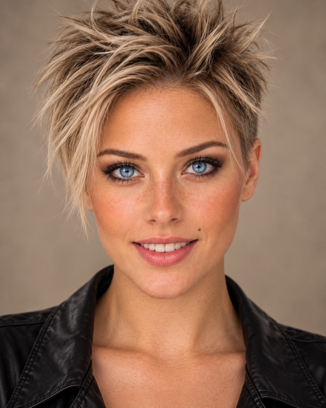 Edgy Spiked Pixie Glamour Beauty Portrait