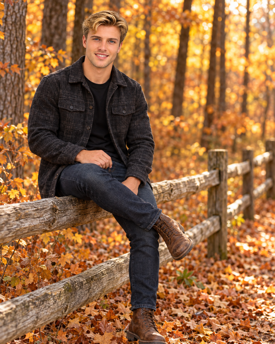 Autumn Fence Portrait