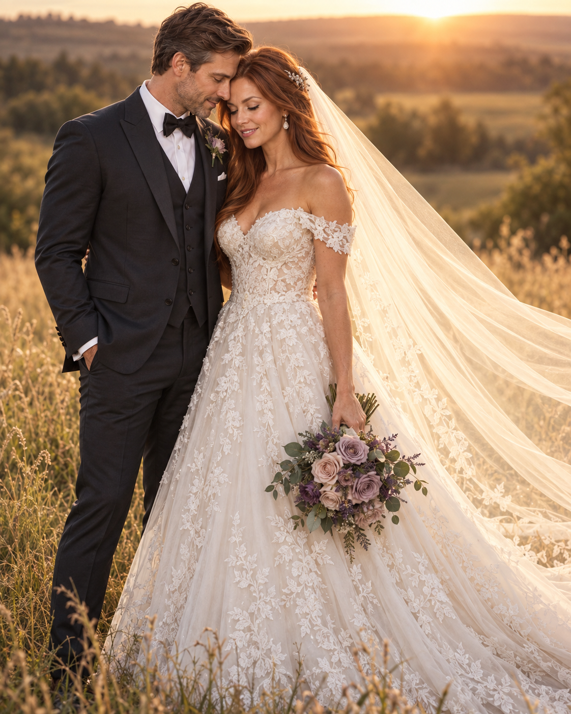 Countryside Wedding Portrait