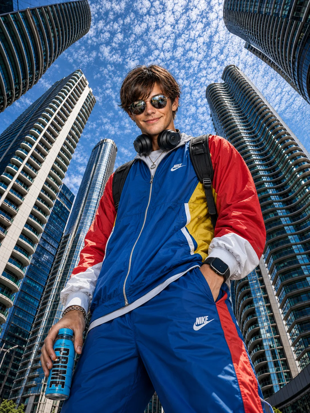 a man in track suit